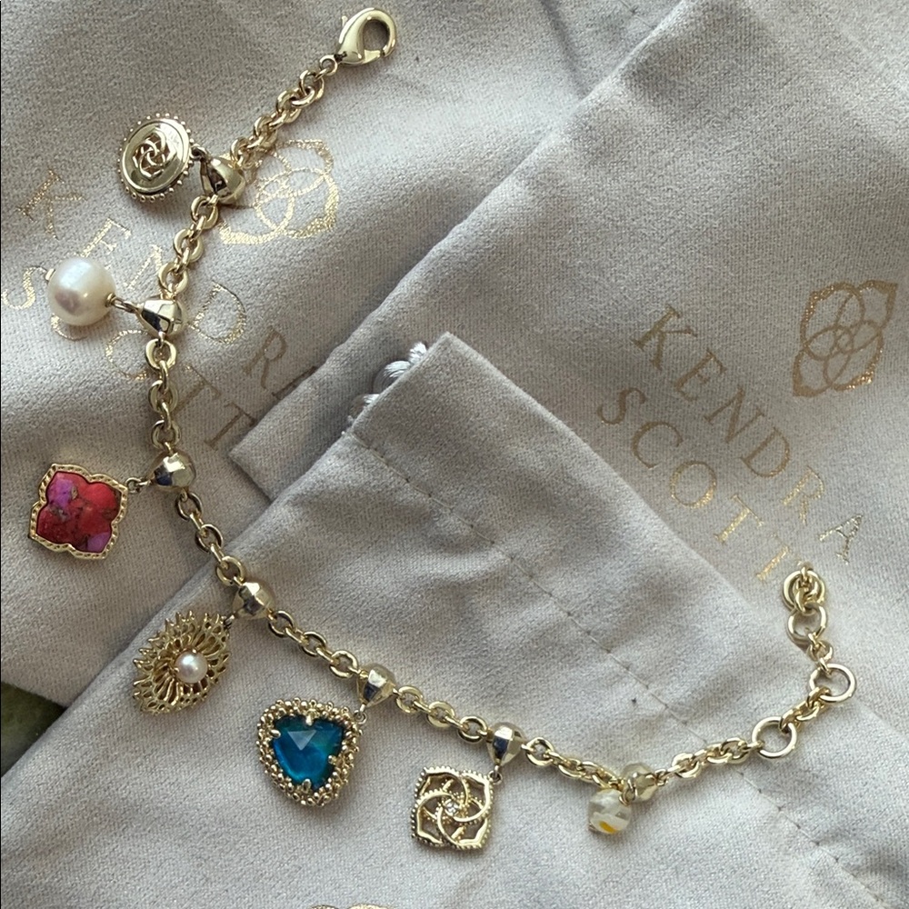 Kendra Scott Brielle Gold Charm Bracelet